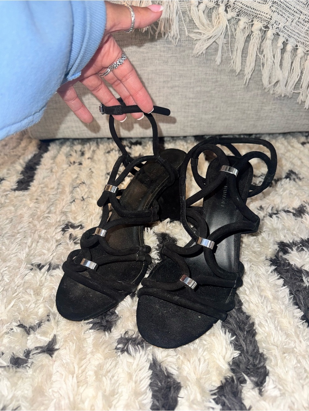 Rebecca Minkoff Apolline Suede Strappy Sandals - Picture 2 of 6
